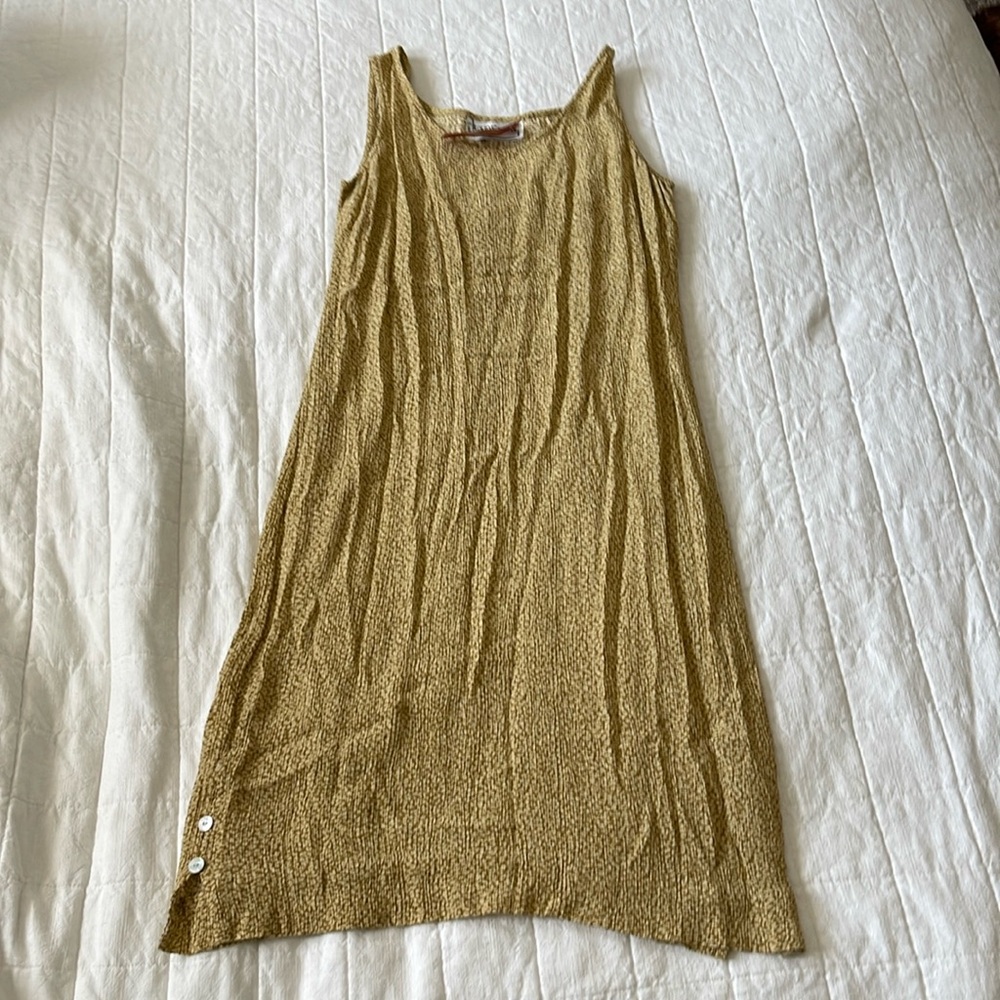 Vintage Resale Item with Tags , Karin Steven’s size 8 Yellow animal print dress